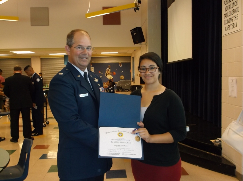 Leadership Award for Cadet Kristen Higgins, Northside HS, Jacksonville, NC
