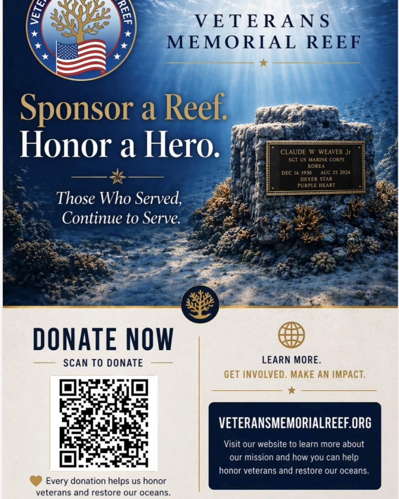 Veterans Memorial Reef Donations